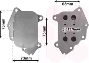 VAN WEZEL 40003396 -  масляный радиатор, двигательное масло
